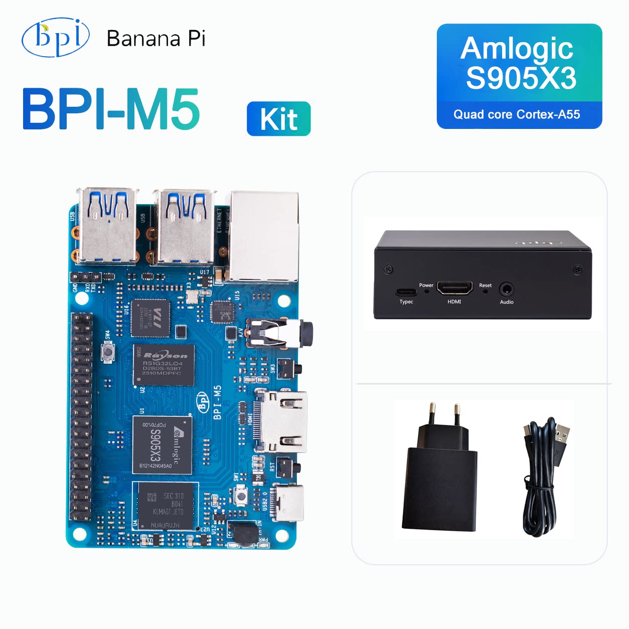 Banana Pi Bpi-M5 - Papan Pengembangan Banana Pi BPI-M5 Paket