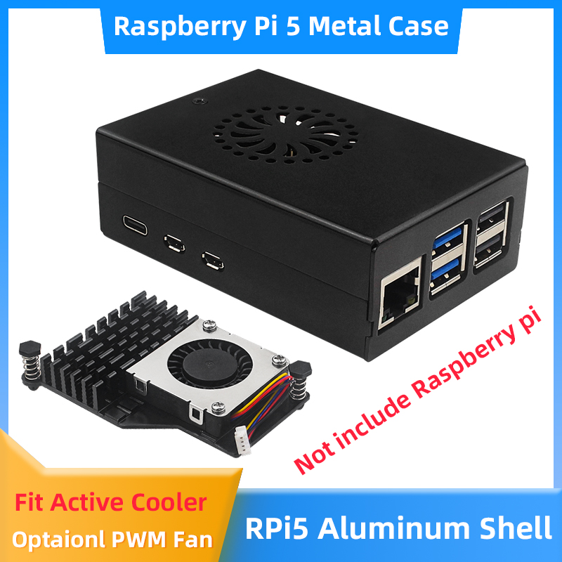 Raspberry Pi 5 8Gb Kit - Raspberry Pi 5 casing Aloi aluminium